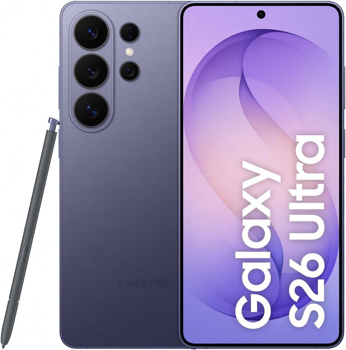 Samsung Galaxy S26 Ultra AI Mobile Phone, 256GB Storage, 12GB RAM, Custom App, Built-in Privacy Screen, Photo Assistant, 200MP Camera, 5000mAh Battery, Cobalt Violet