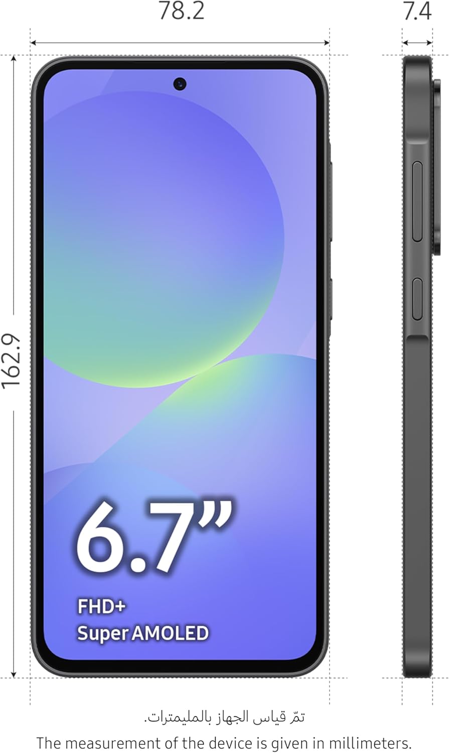 Samsung Galaxy A36 5G smartphone, 256GB storage, 8GB RAM, black, 6 operating system updates, large screen, octa-core processor, 1-year warranty