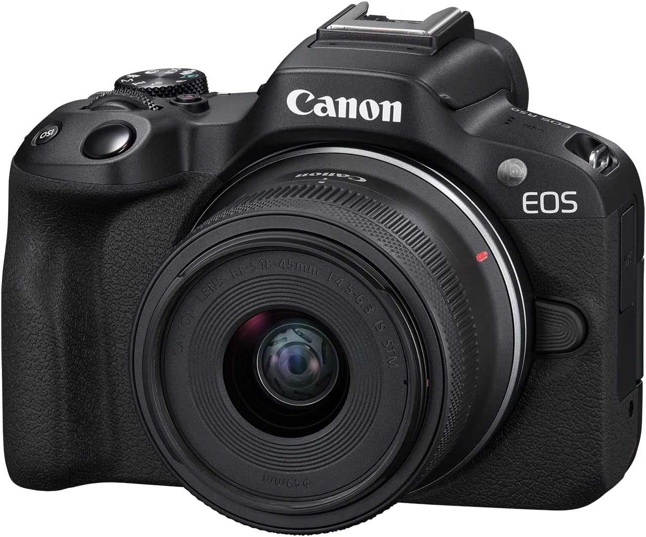 Canon EOS R50 Mirrorless Vlogging Camera (Black) w/RF-S18-45mm F4.5-6.3 is STM Lens, 24.2 MP, 4K Video, Subject Detection & Tracking, Compact, Smartphone Connection, Content Creator