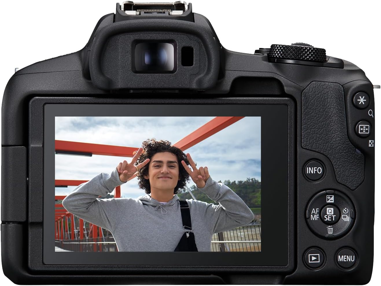 Canon EOS R50 Mirrorless Vlogging Camera (Black) w/RF-S18-45mm F4.5-6.3 is STM Lens, 24.2 MP, 4K Video, Subject Detection & Tracking, Compact, Smartphone Connection, Content Creator