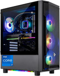 SkyTech Shadow Gaming PC with Intel Core i7 13700F 2.1GHz Processor, NVIDIA RTX 4060, 1GHz SSD, 16GB RAM, 1TB HDD, 600W Gold Power Supply, AIO 360, 360mm Wi-Fi, and Windows 11 Home 64-bit, Black