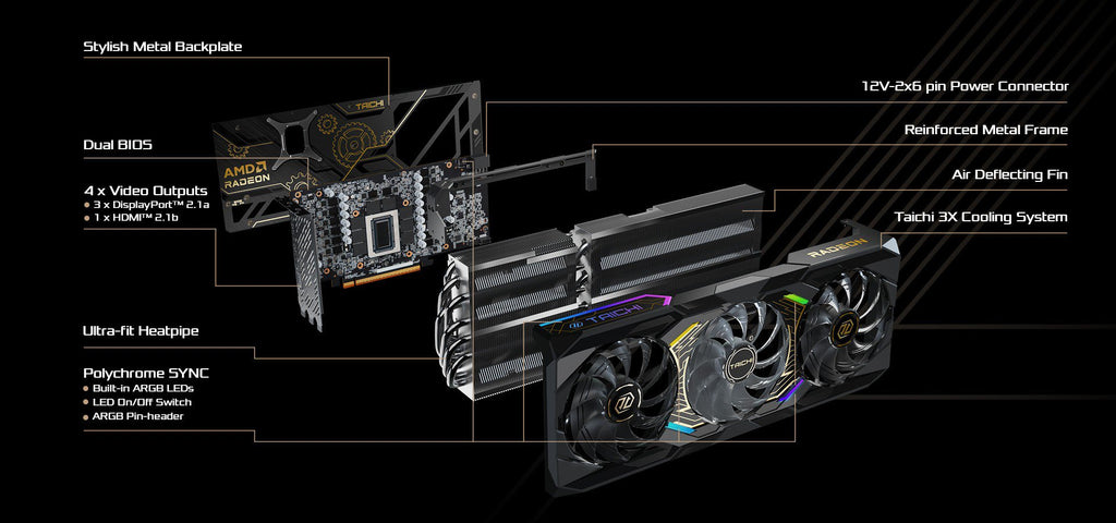 ASROCK AMD Radeon™ RX 9070 XT Taichi 16GB OC